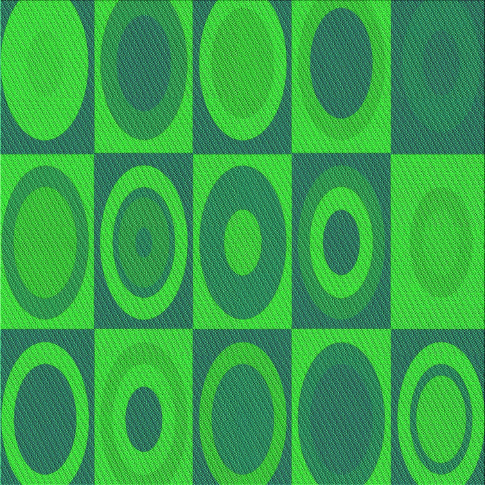 Round Patterned Lime Green Rug, pat497grn