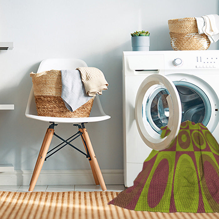 Machine Washable Transitional Pistachio Green Rug in a Washing Machine, wshpat497org