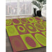 Patterned Pistachio Green Rug in Family Room, pat497org