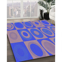 Patterned Blue Rug, pat497pur