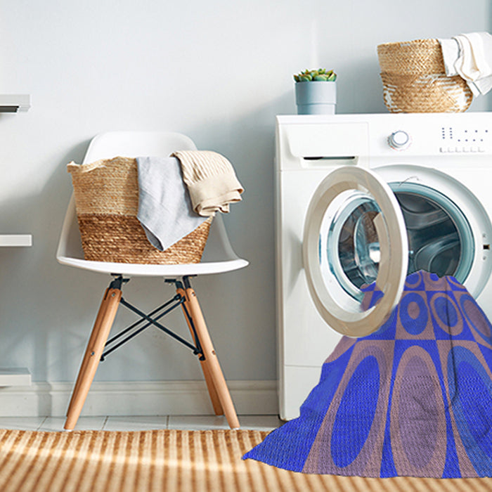 Machine Washable Transitional Blue Rug in a Washing Machine, wshpat497pur
