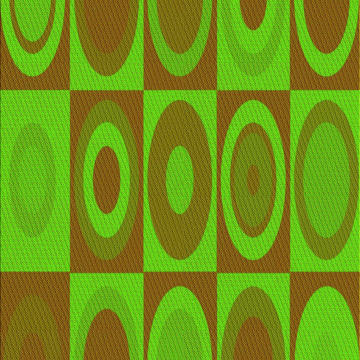 Patterned Dark Yellow Green Rug, pat497yw