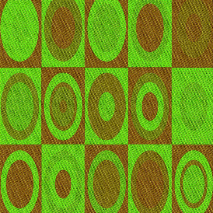 Round Machine Washable Transitional Dark Yellow Green Rug, wshpat497yw