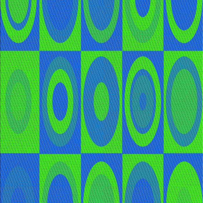 Patterned Neon Green Novelty Rug, pat497