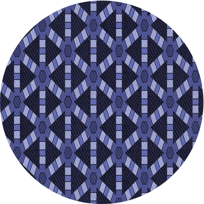 Square Machine Washable Transitional Night Blue Rug in a Living Room, wshpat498blu