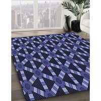 Patterned Night Blue Rug, pat498blu