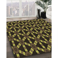 Patterned Midnight Gray Rug, pat498brn