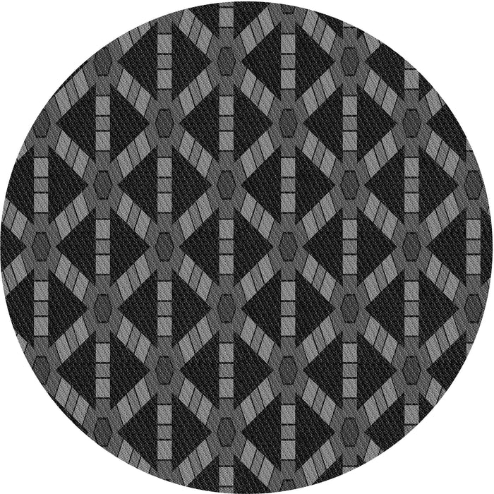 Square Machine Washable Transitional Midnight Gray Rug in a Living Room, wshpat498gry