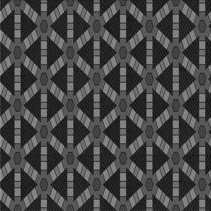 Round Patterned Midnight Gray Rug, pat498gry