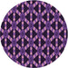 Square Patterned Dark Purple Rug, pat498pur