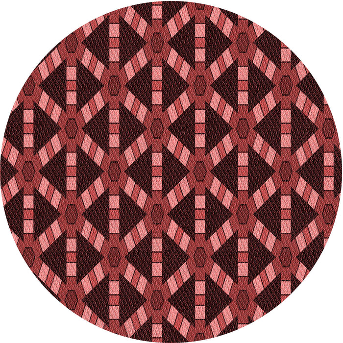 Square Patterned Red Rug, pat498rd