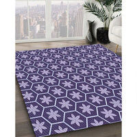 Patterned Purple Mimosa Purple Rug, pat499blu