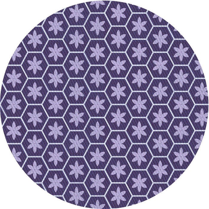 Square Machine Washable Transitional Purple Mimosa Purple Rug in a Living Room, wshpat499blu
