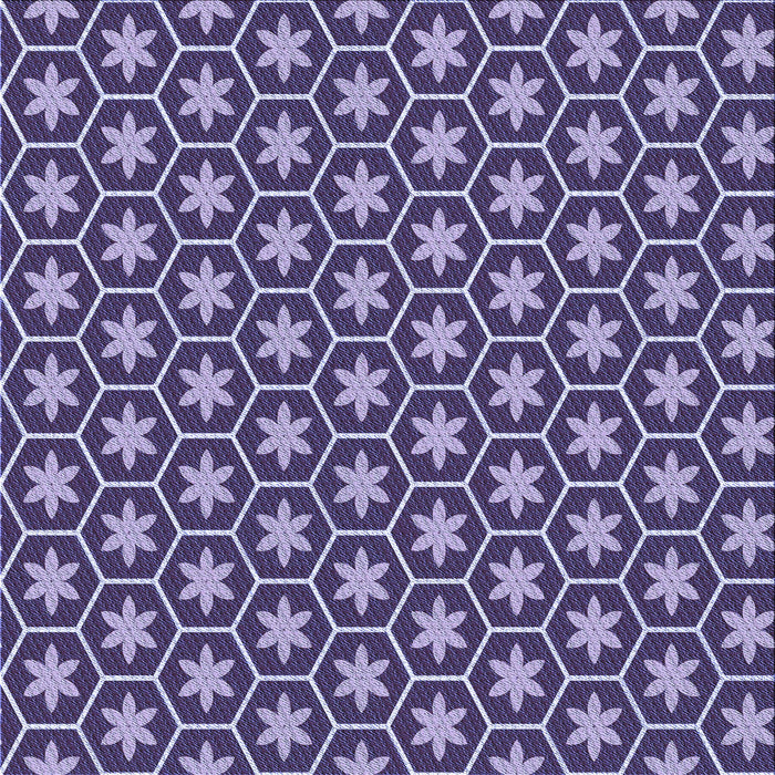 Round Patterned Purple Mimosa Purple Rug, pat499blu