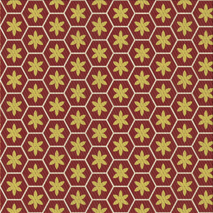 Round Machine Washable Transitional Red Rug, wshpat499brn