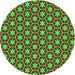 Square Patterned Green Rug, pat499grn