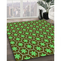 Patterned Green Rug, pat499grn