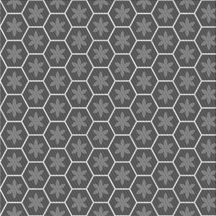 Round Patterned Gray Rug, pat499gry