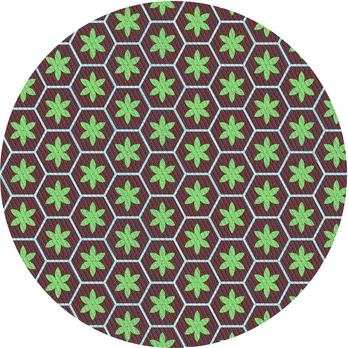 Square Patterned Vermilion Red Rug, pat499lblu