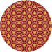 Square Patterned Orange Rug, pat499org