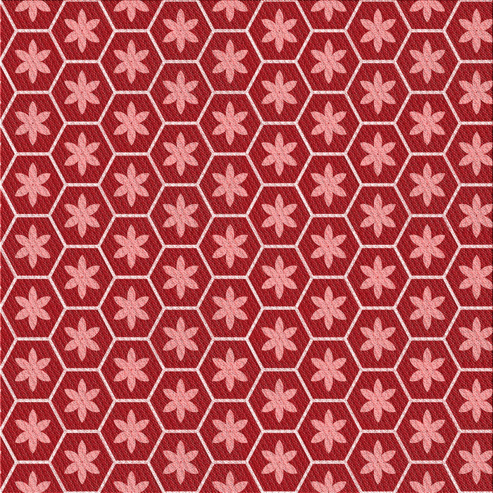 Round Patterned Red Rug, pat499rd