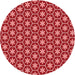 Square Patterned Red Rug, pat499rd
