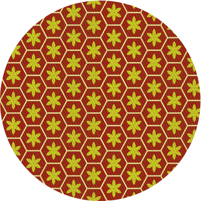 Square Machine Washable Transitional Yellow Rug in a Living Room, wshpat499yw