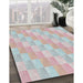 Patterned Gray Novelty Rug in Family Room, pat49