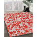 Machine Washable Transitional Neon Red Rug in a Family Room, wshpat4