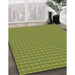 Machine Washable Transitional Pistachio Green Rug in a Family Room, wshpat5grn