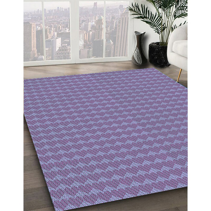 Patterned Purple Mimosa Purple Rug in Family Room, pat5lblu