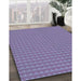 Patterned Purple Mimosa Purple Rug in Family Room, pat5lblu