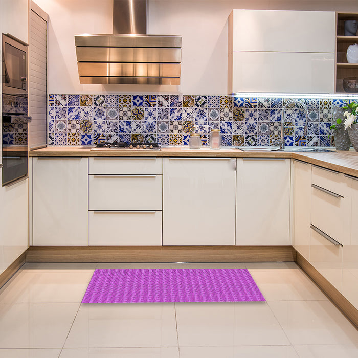Machine Washable Transitional Fuchsia Magenta Purple Rug in a Bedroom, wshpat5pur