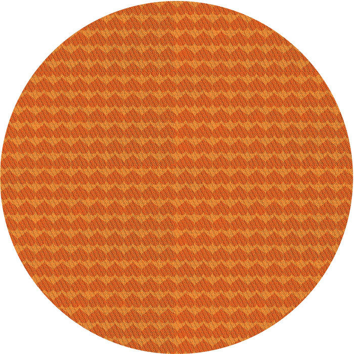 Square Patterned Neon Orange Rug, pat5yw