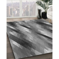 Patterned Dark Gray Rug, pat50gry