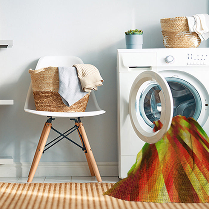 Machine Washable Transitional Red Rug in a Washing Machine, wshpat50yw