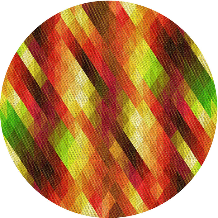 Square Patterned Red Rug, pat50yw