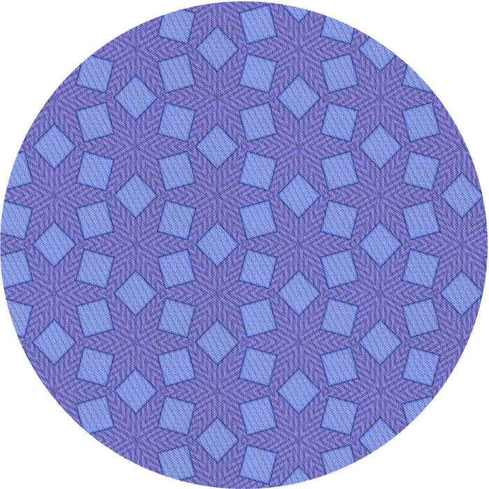 Square Patterned Sky Blue Rug, pat500blu