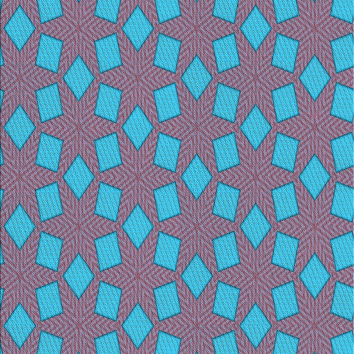 Patterned Bright Turquoise Blue Rug, pat500lblu