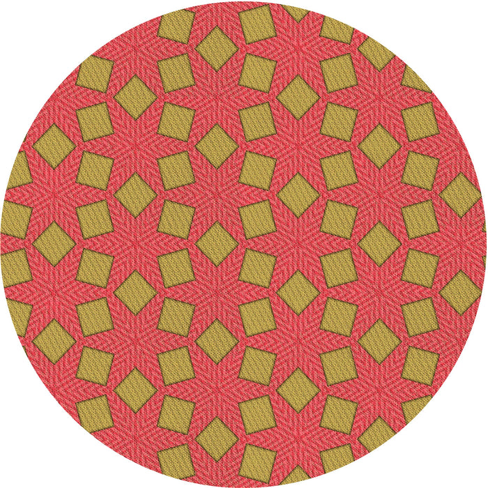 Square Patterned Red Rug, pat500org
