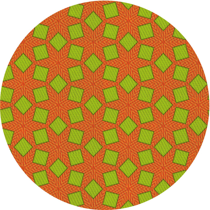 Square Patterned Pistachio Green Rug, pat500yw