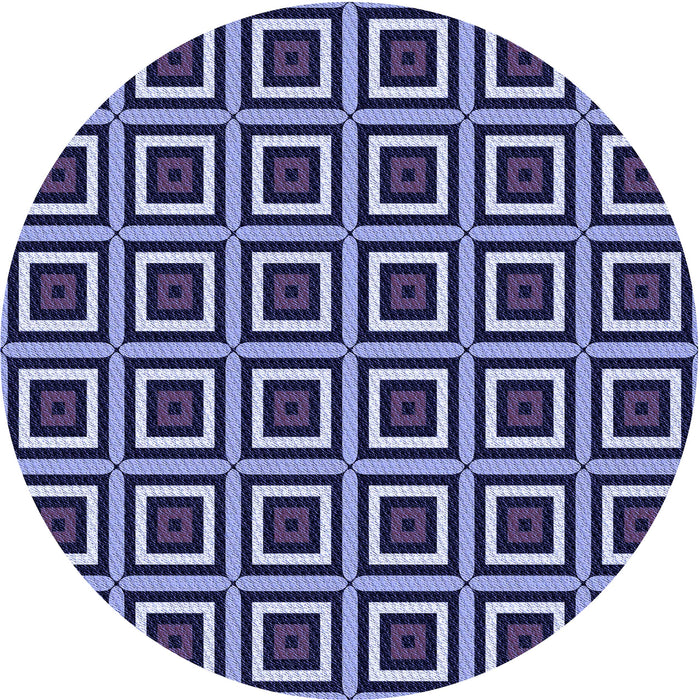 Square Patterned Jeans Blue Rug, pat501blu