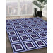 Machine Washable Transitional Jeans Blue Rug in a Family Room, wshpat501blu