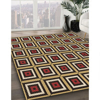 Patterned Brown Sand Brown Rug, pat501brn