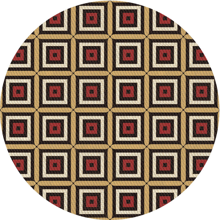 Square Machine Washable Transitional Brown Sand Brown Rug in a Living Room, wshpat501brn