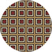 Square Patterned Brown Sand Brown Rug, pat501brn