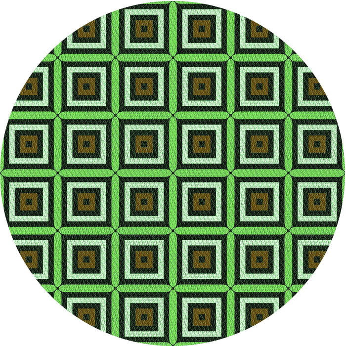 Square Patterned Green Rug, pat501grn