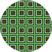 Square Patterned Green Rug, pat501grn