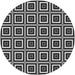 Square Patterned Charcoal Black Rug, pat501gry