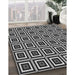 Machine Washable Transitional Charcoal Black Rug in a Family Room, wshpat501gry